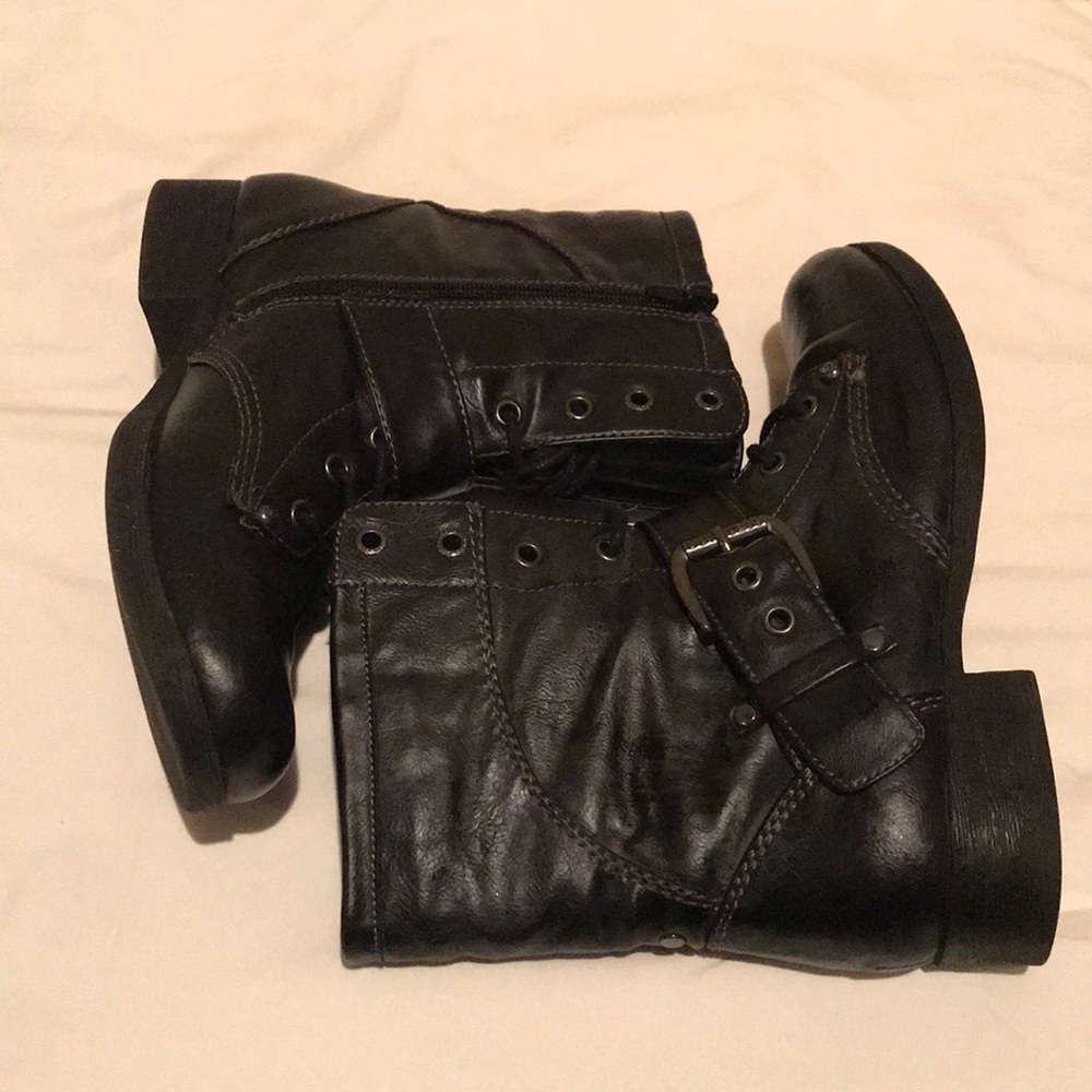 G by Guess Bleaker Black Combat Boots